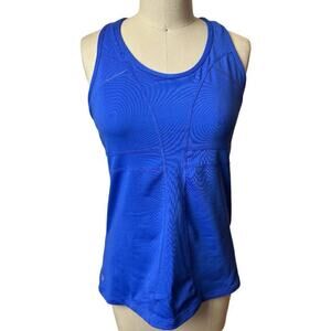 Lululemon Royal Blue Crossback Tank Top With Build In Bra Women's Size M